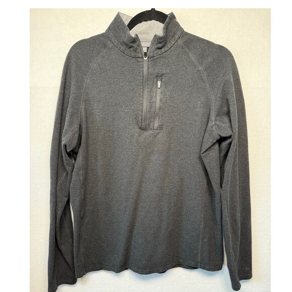 Free Fly 1/4 Zip Gray Bamboo Pullover, Men's Size Medium - Picture 1 of 6